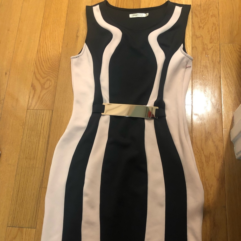 Black and pink dress